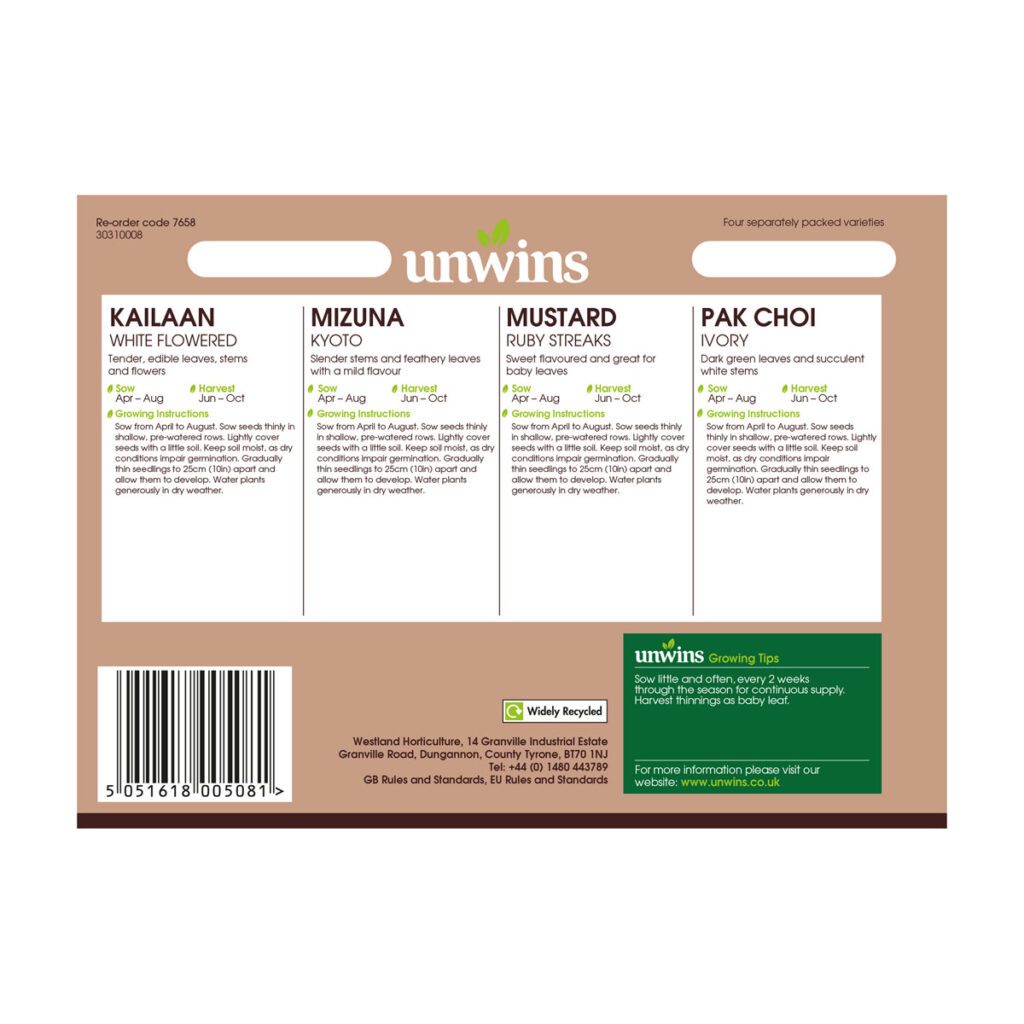 Unwins Salad Spicy Collection Seeds 5051618005081 2